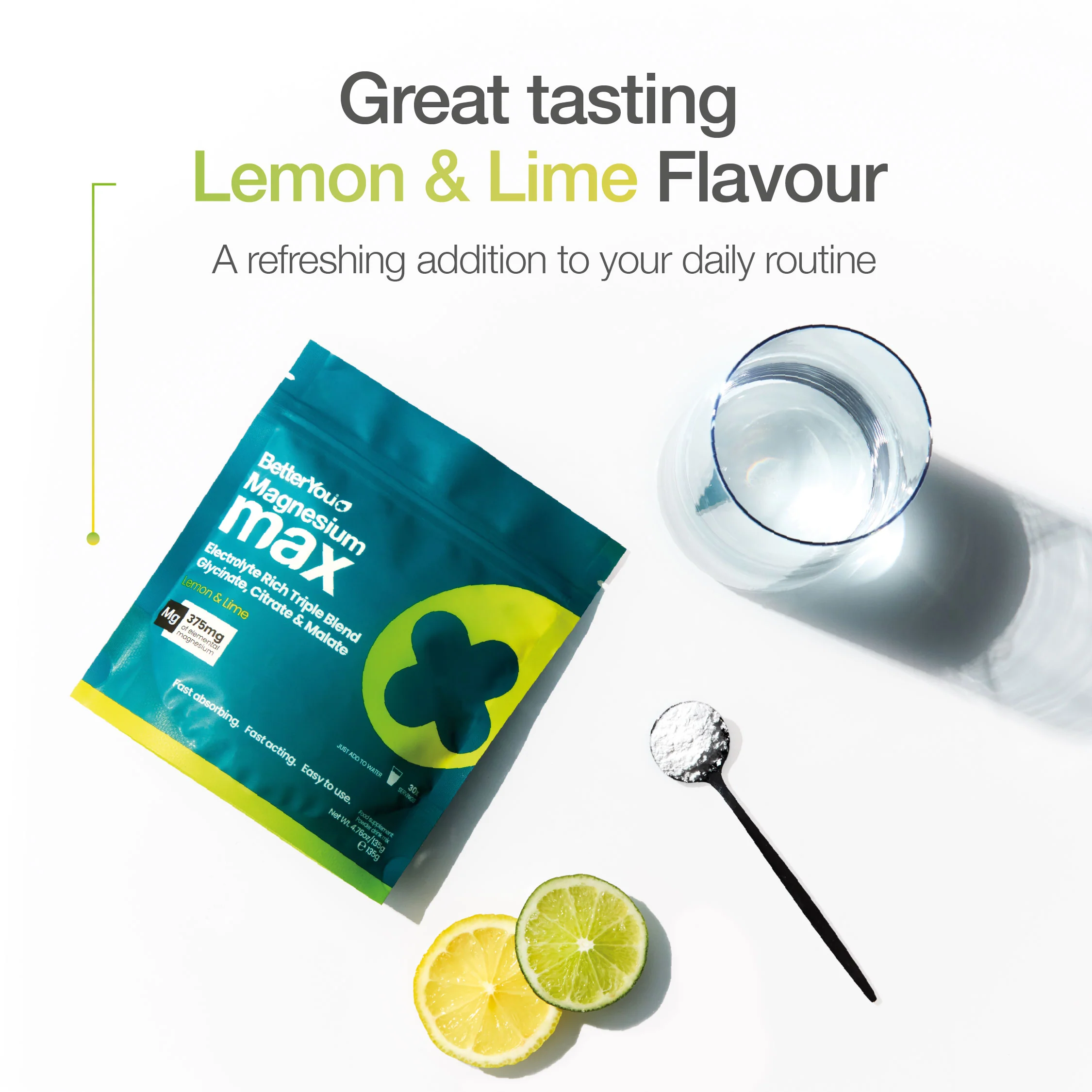 Magnesium Max 3-in-1 Powder - Lemon & Lime Flavour - Image 7